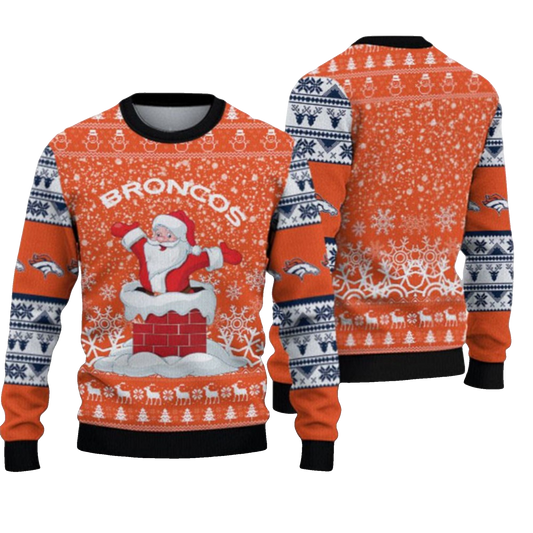 2026 Broncos Santa Ugly Christmas Sweater - Moonbestprint