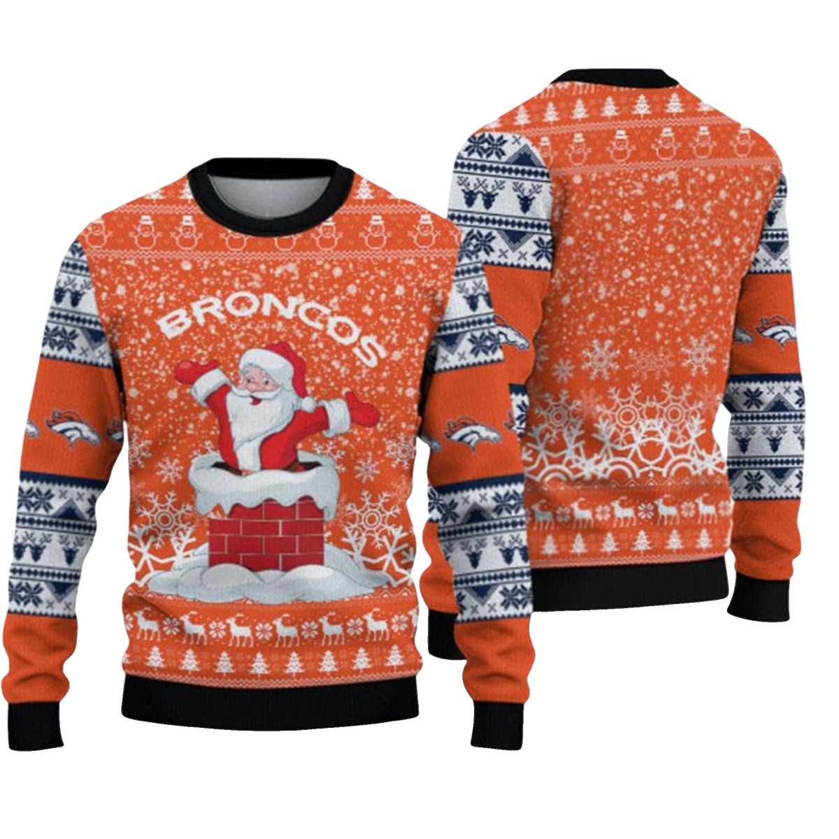2026 Broncos Santa Ugly Christmas Sweater - Moonbestprint