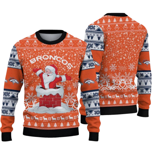 2026 Broncos Santa Ugly Christmas Sweater - Moonbestprint