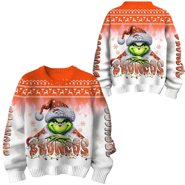 2026 Broncos Grnch Season Christmas Ugly Sweater - Moonbestprint