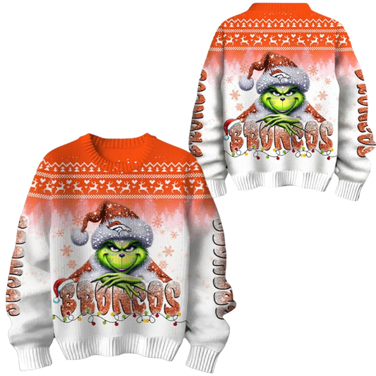2026 Broncos Grnch Season Christmas Ugly Sweater - Moonbestprint