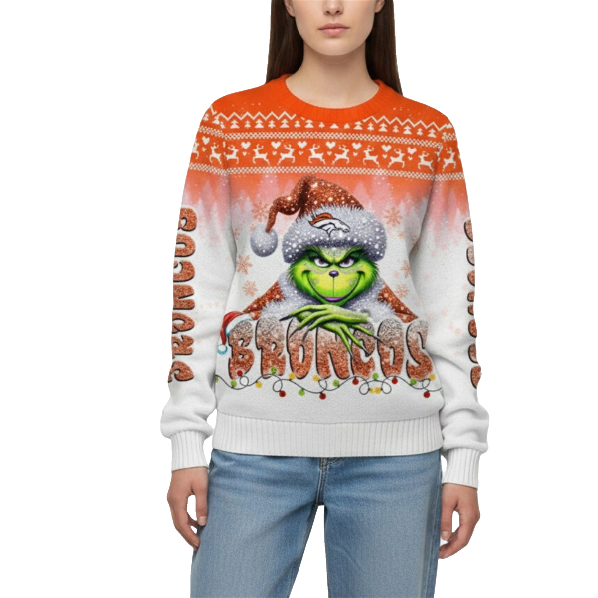 2026 Broncos Grnch Season Christmas Ugly Sweater - Moonbestprint