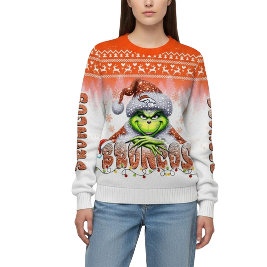 2026 Broncos Grnch Season Christmas Ugly Sweater - Moonbestprint