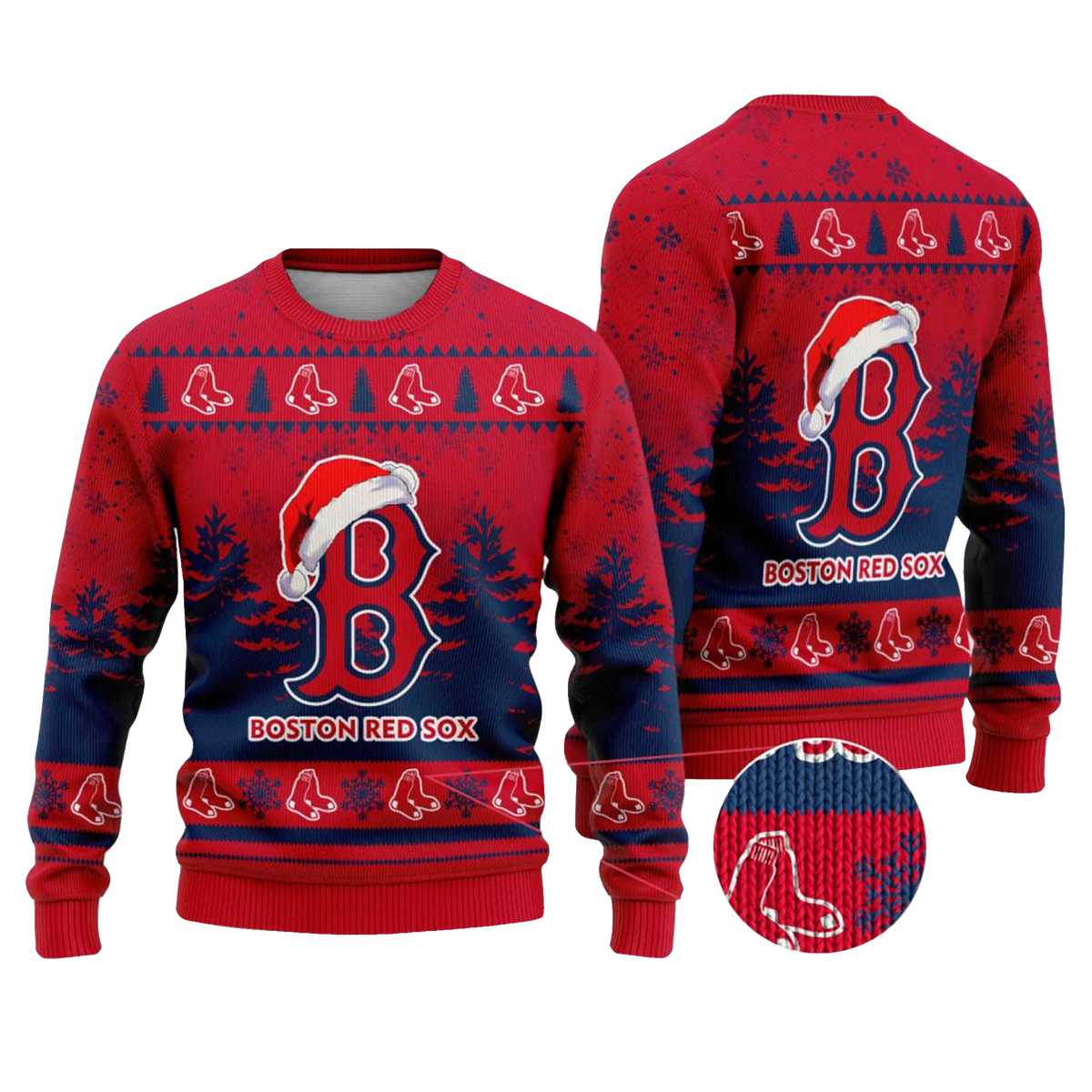 2025 Boston Red Sox Snowflakes Christmas Ugly Sweater – Moonbestprint