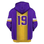 Minnesota Vikings Adam Thielen 19 Jersey With Signature AOP Hoodie - Moonbestprint