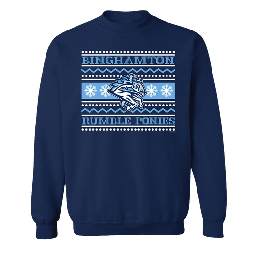 2026 Binghamton Rumble Ponies Jolly Ugly Sweater - Moonbestprint