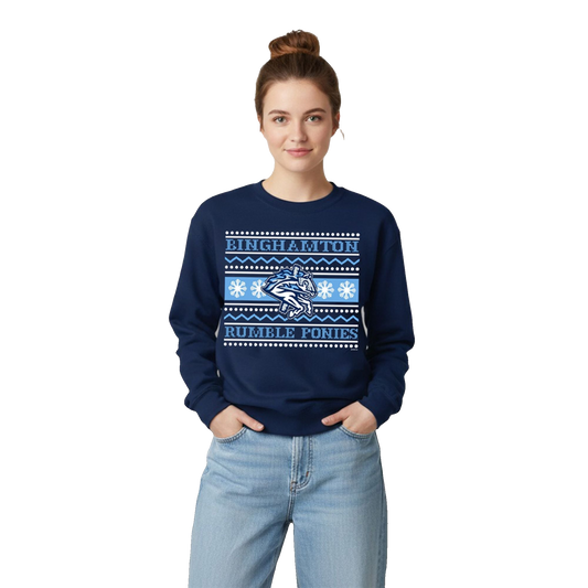 2026 Binghamton Rumble Ponies Jolly Ugly Sweater - Moonbestprint