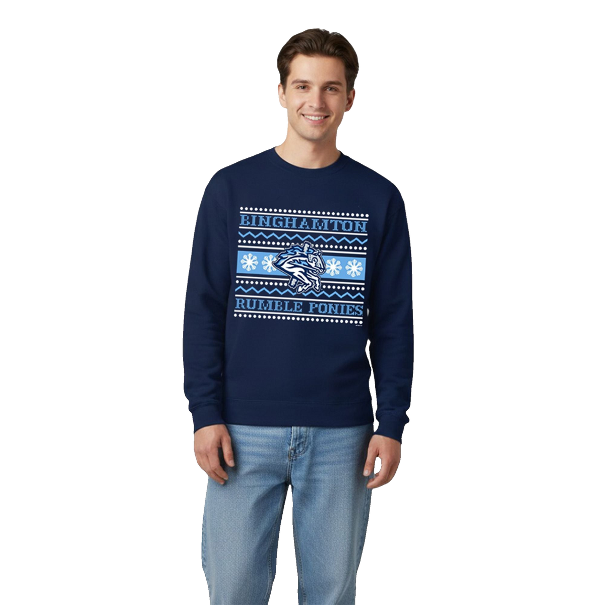2026 Binghamton Rumble Ponies Jolly Ugly Sweater - Moonbestprint
