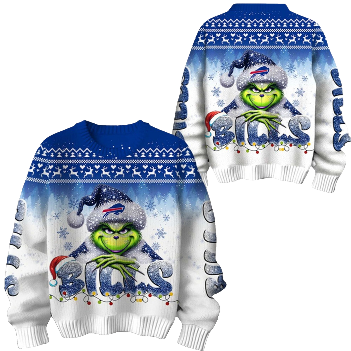 2026 Bills Grnch Season Christmas Ugly Sweater - Moonbestprint