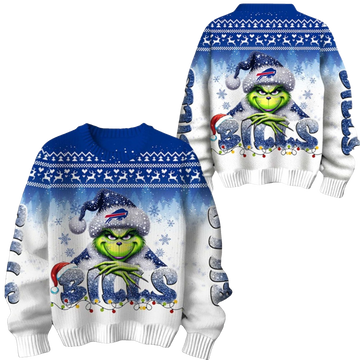 2026 Bills Grnch Season Christmas Ugly Sweater - Moonbestprint