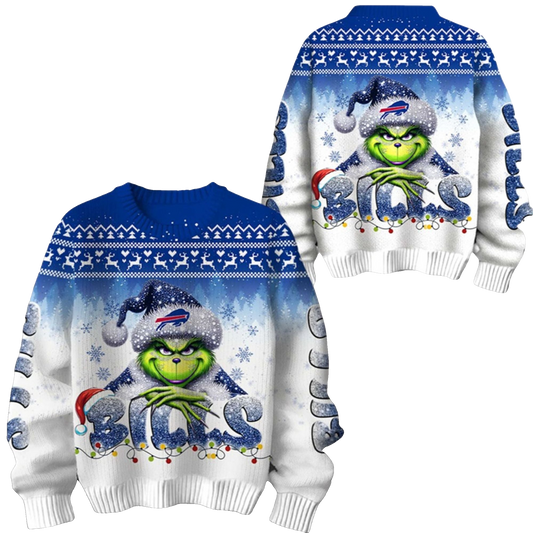 2026 Bills Grnch Season Christmas Ugly Sweater - Moonbestprint