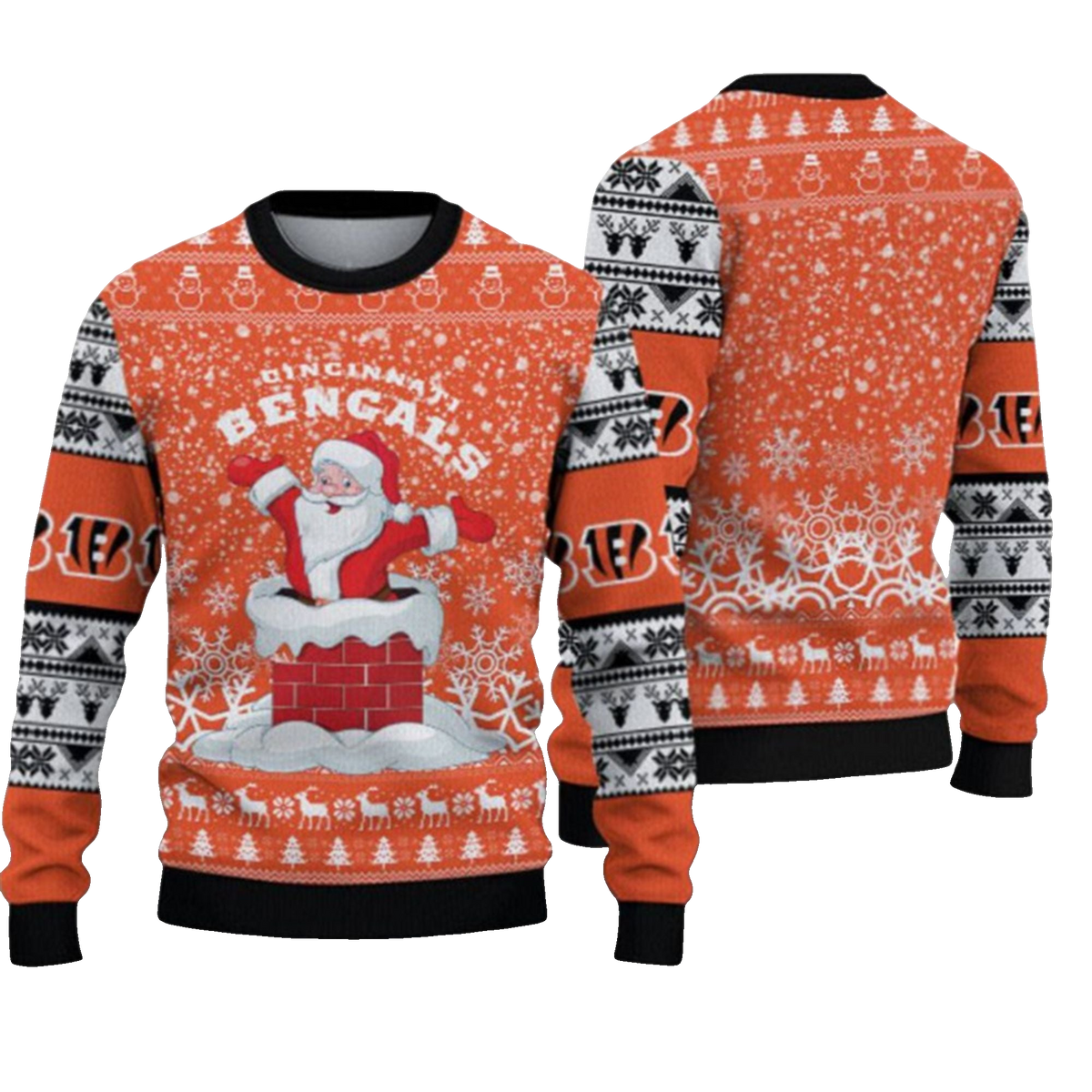 2026 Bengals Santa Ugly Christmas Sweater - Moonbestprint