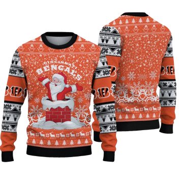 2026 Bengals Santa Ugly Christmas Sweater - Moonbestprint