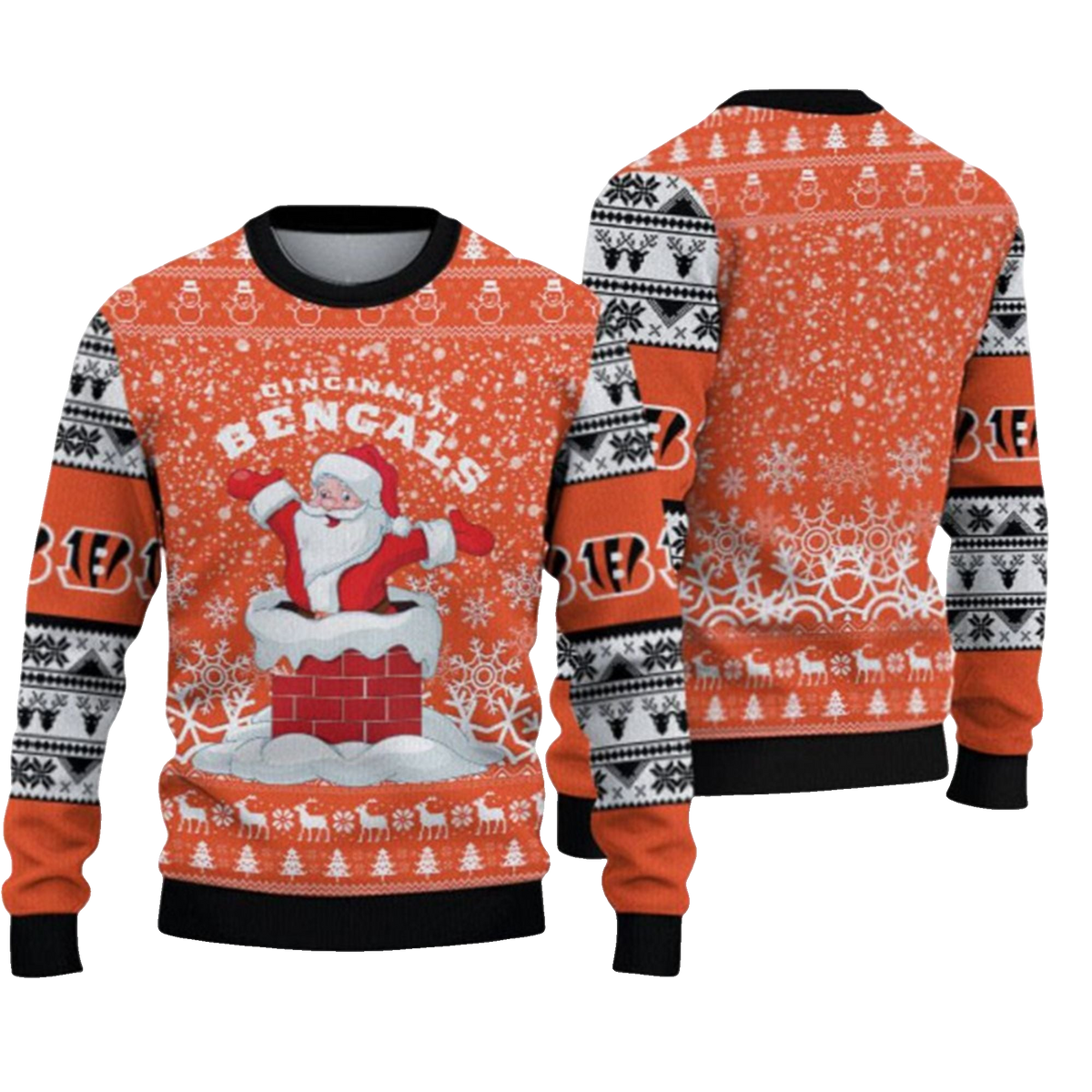 2026 Bengals Santa Ugly Christmas Sweater - Moonbestprint