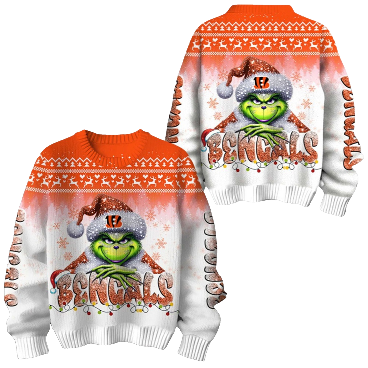 2026 Bengals Grnch Season Christmas Ugly Sweater - Moonbestprint