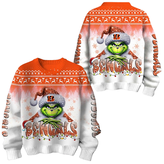 2026 Bengals Grnch Season Christmas Ugly Sweater - Moonbestprint