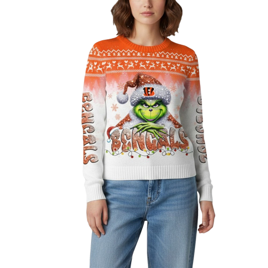 2026 Bengals Grnch Season Christmas Ugly Sweater - Moonbestprint