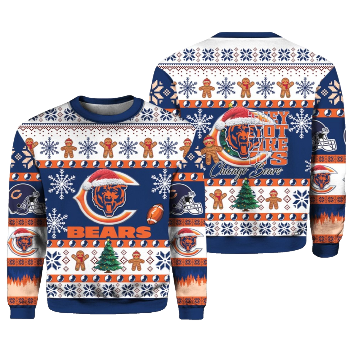 2026 Bears They Not Like Us Ugly Christmas Sweater - Moonbestprint