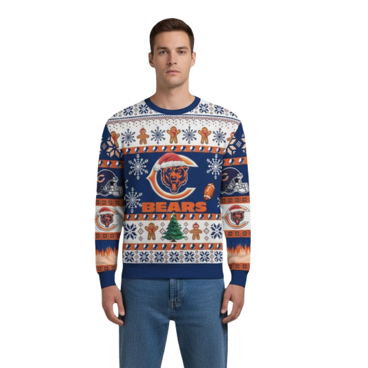 2026 Bears They Not Like Us Ugly Christmas Sweater - Moonbestprint