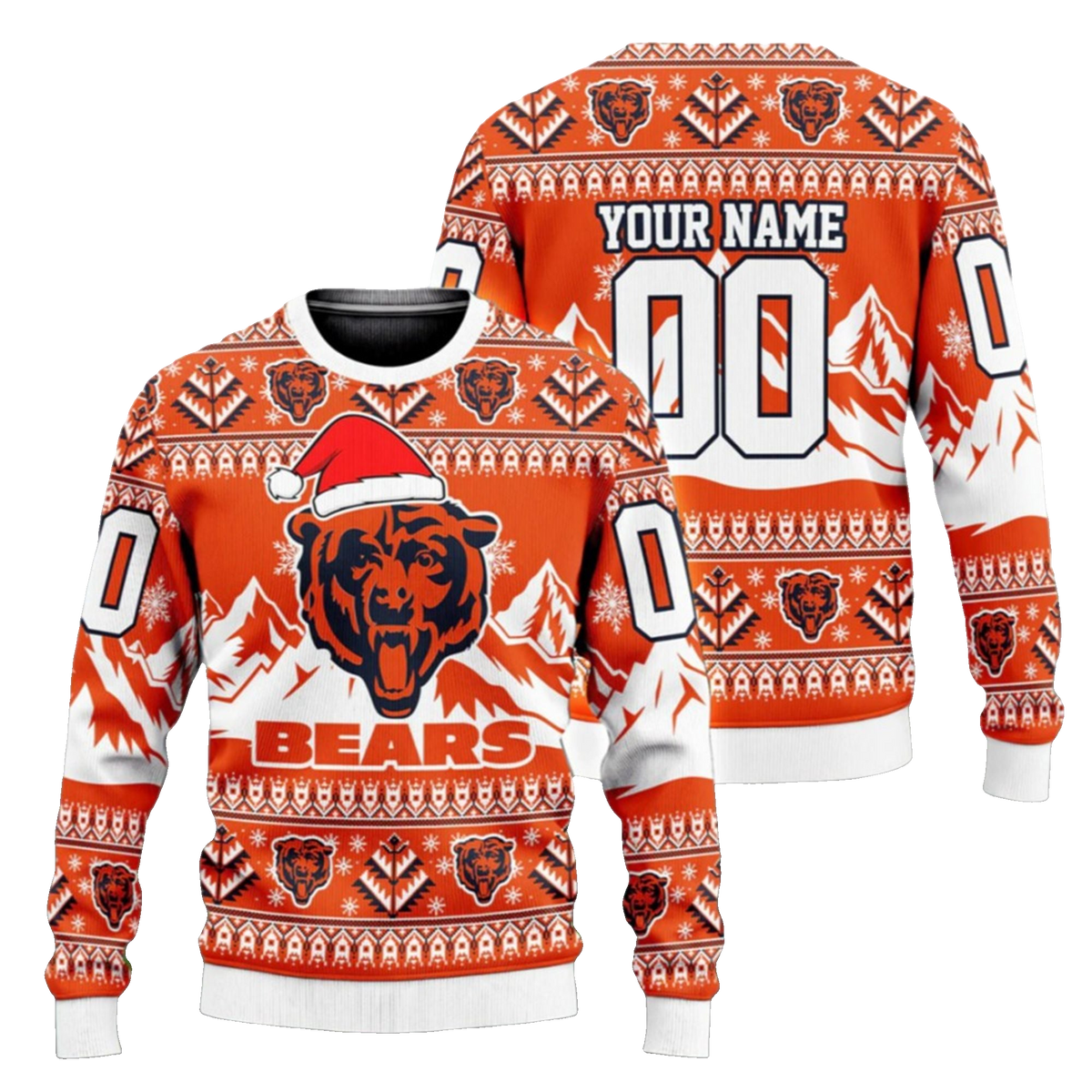 2026 Bears Custom Ugly Christmas Sweater - Moonbestprint