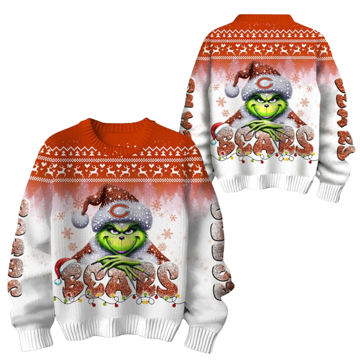 2026 Bears Grnch Season Christmas Ugly Sweater - Moonbestprint