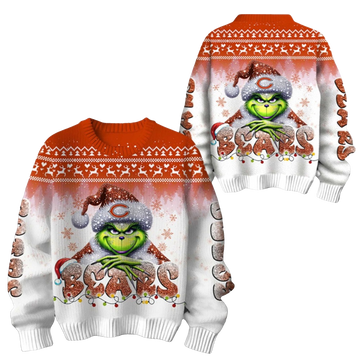 2026 Bears Grnch Season Christmas Ugly Sweater - Moonbestprint