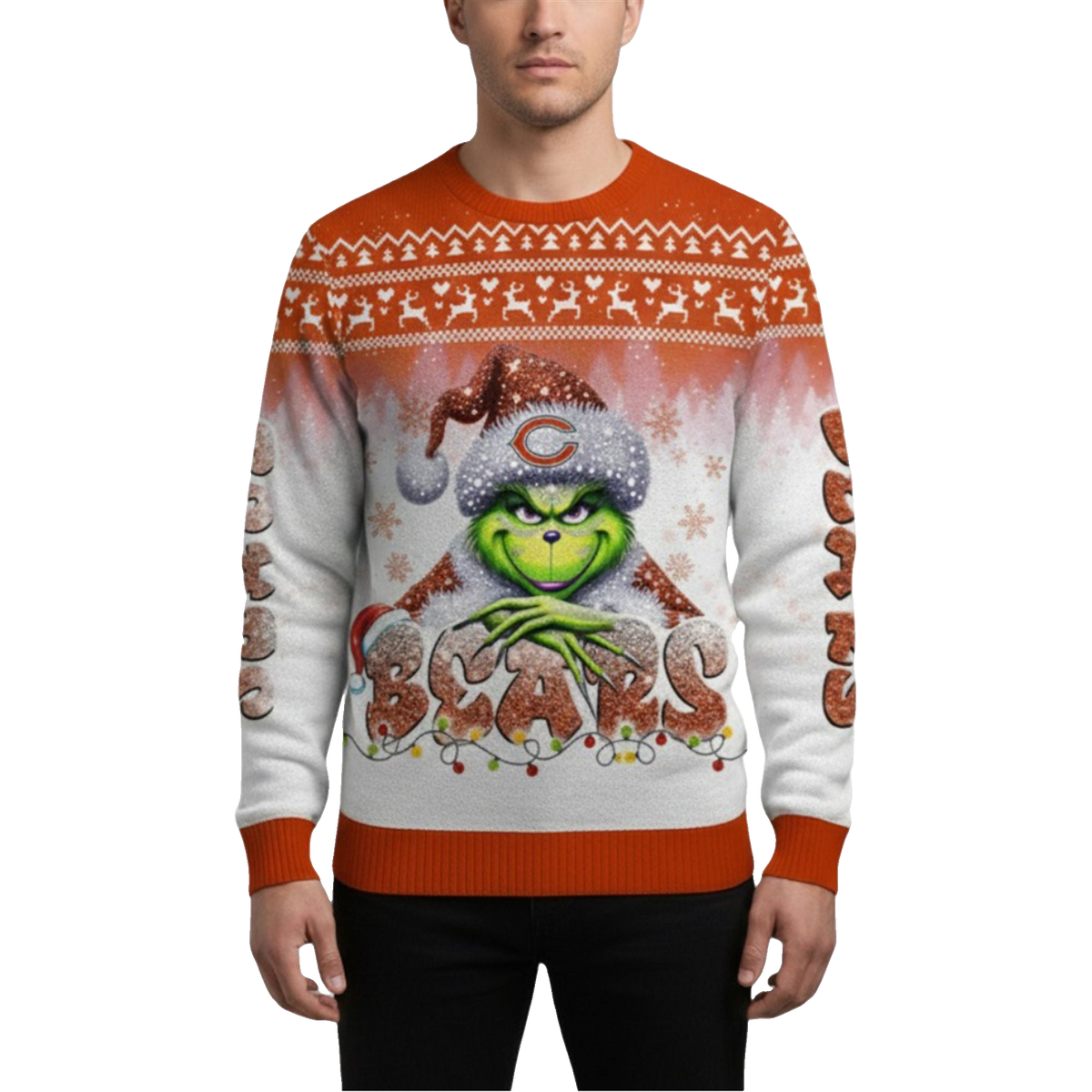2026 Bears Grnch Season Christmas Ugly Sweater - Moonbestprint