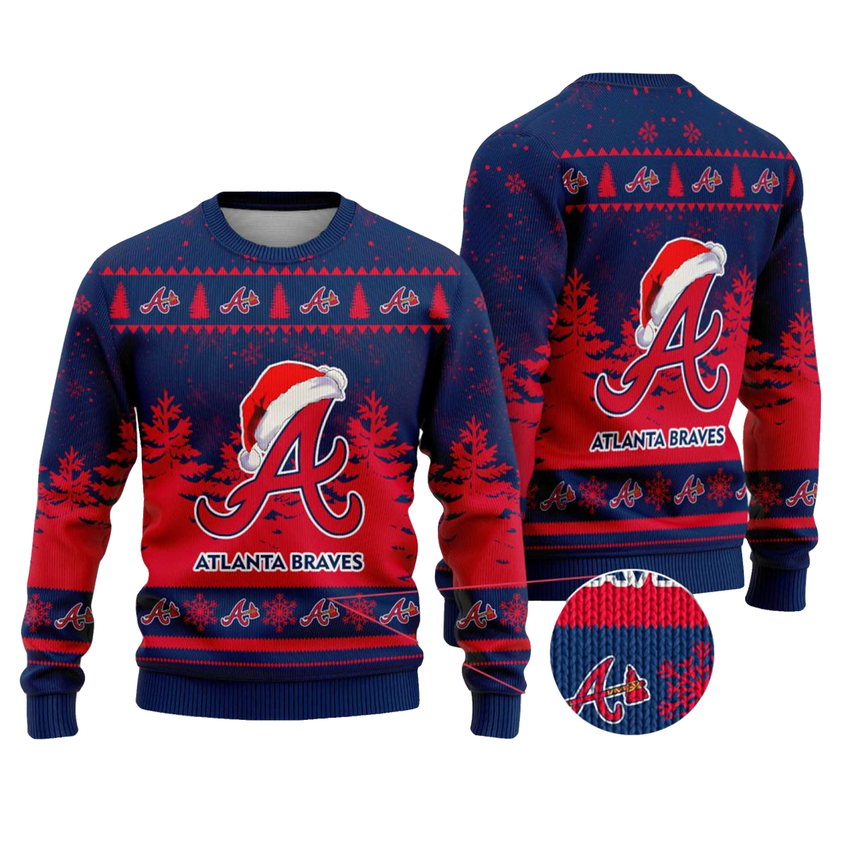 2025 Atlanta Bravers Snowflakes Christmas Ugly Sweater – Moonbestprint