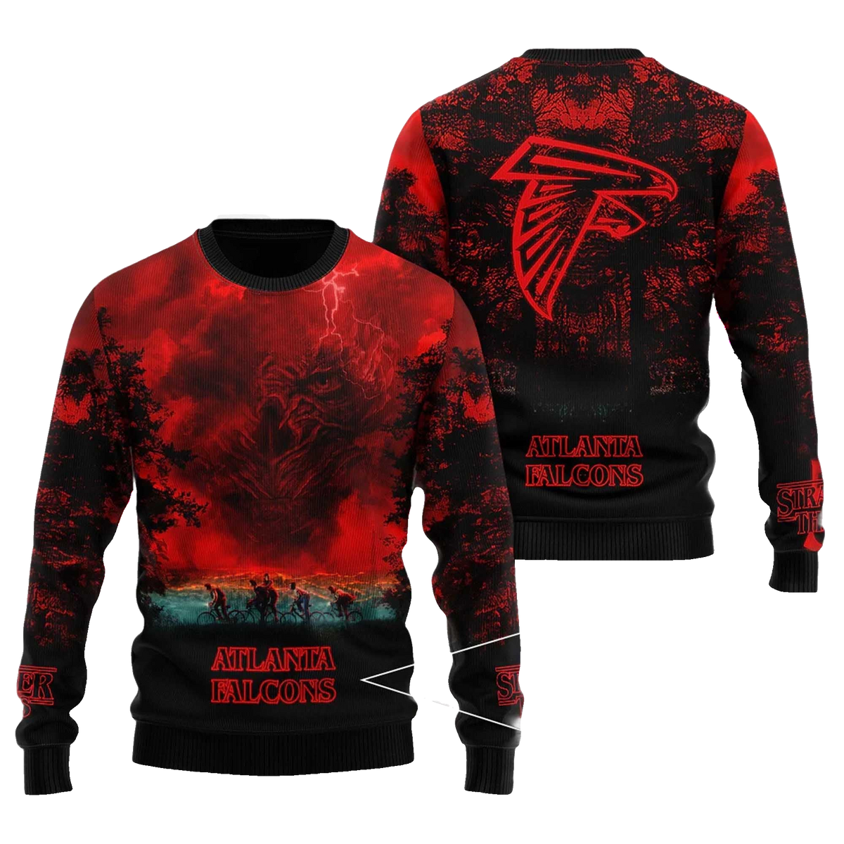 2025 Atlanta Falcons Stranger Things Ugly Sweater – Moonbestprint