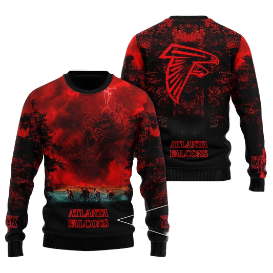 2025 Atlanta Falcons Stranger Things Ugly Sweater – Moonbestprint