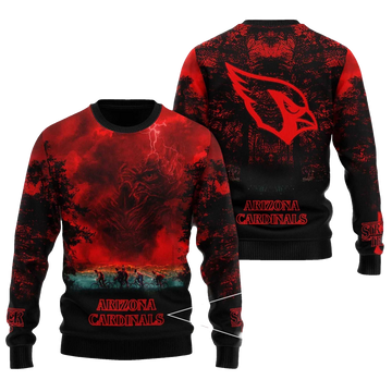 2025 Arizona Cardinals Stranger Things Ugly Sweater – Moonbestprint