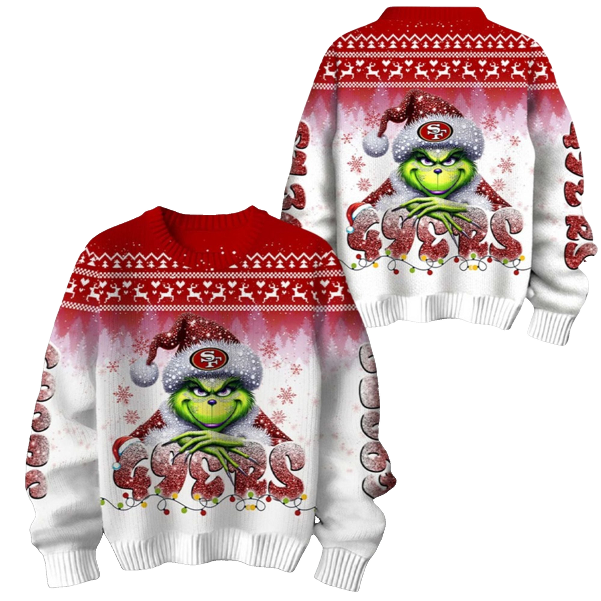 2026 49ers Grnch Season Christmas Ugly Sweater - Moonbestprint