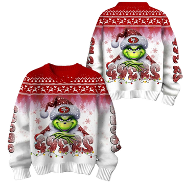 2026 49ers Grnch Season Christmas Ugly Sweater - Moonbestprint
