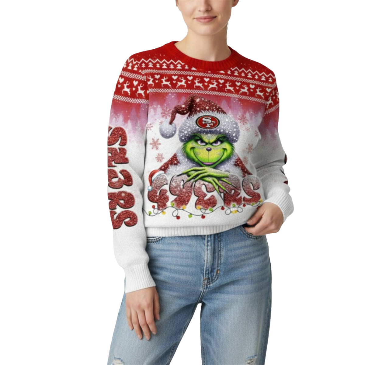 2026 49ers Grnch Season Christmas Ugly Sweater - Moonbestprint