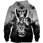 Las Vegas Raiders Halloween Horror Night Gift For Fans AOP Hoodie - Moonbestprint