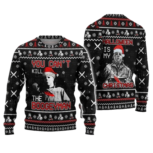 2024 Horror Movie Michael Myers You Ca Not Kill The Boogey Man Halloween Ugly Christmas Sweater – Moonbestprint