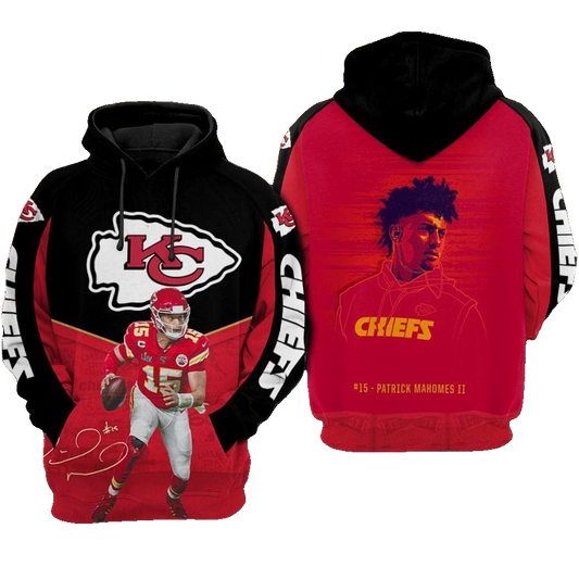 #15 Patrick Mahomes II Chiefs Hoodie - Moonbestprint
