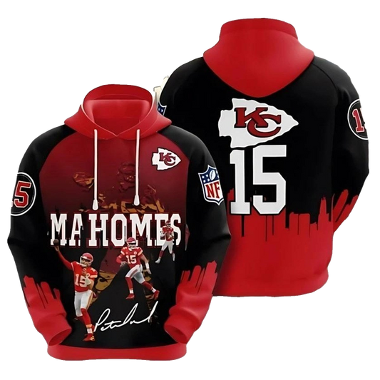 Kansas City Chiefs Mahomes Cityscape Graphic Hoodie Unisex Fan Gift - Moonbestprint