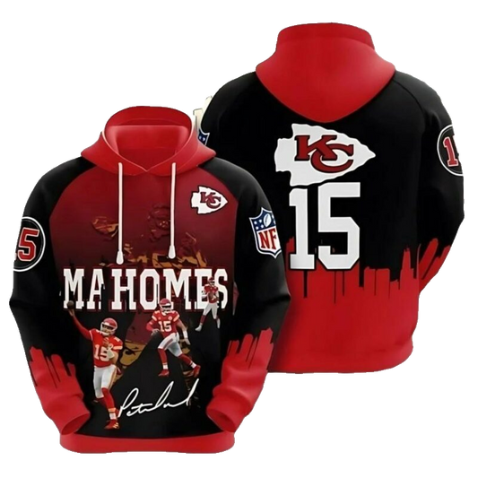 Kansas City Chiefs Mahomes Cityscape Graphic Hoodie Unisex Fan Gift - Moonbestprint