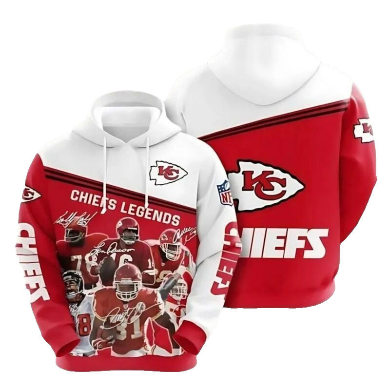 Kansas City Chiefs Legends Hall Of Fame 3D Graphic Hoodie Unisex Fan Gift - Moonbestprint