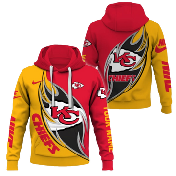 Kansas City Chiefs Fierce Flame Graphic Hoodie Unisex Fan-Made Gift - Moonbestprint