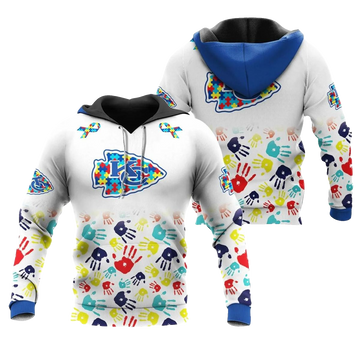 Kansas City Chiefs Autism Awareness Unisex Graphic Hoodie Fan-Made Gift - Moonbestprint