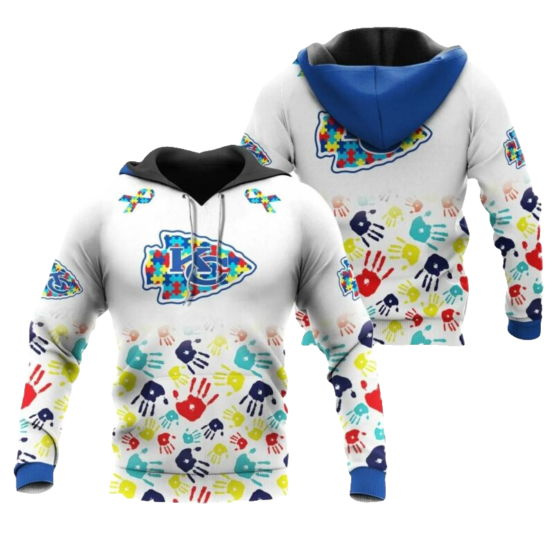 Kansas City Chiefs Autism Awareness Unisex Graphic Hoodie Fan-Made Gift - Moonbestprint