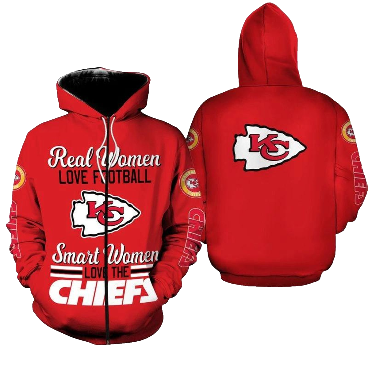 Kansas City Chiefs All Over Print Hoodie Unisex Football Fan Gift - Moonbestprint