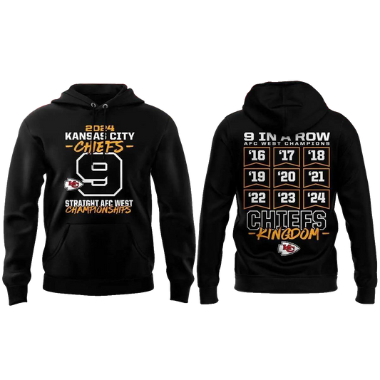 2024 Kansas City Chiefs Hoodie Unisex Graphic Sweatshirt For Afc West Fans - Moonbestprint