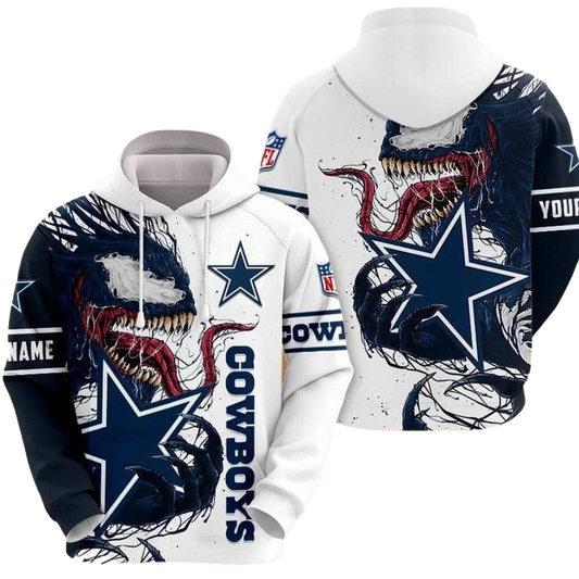 Personalized Dallas Cowboys Venom AOP Hoodie - Moonbestprint