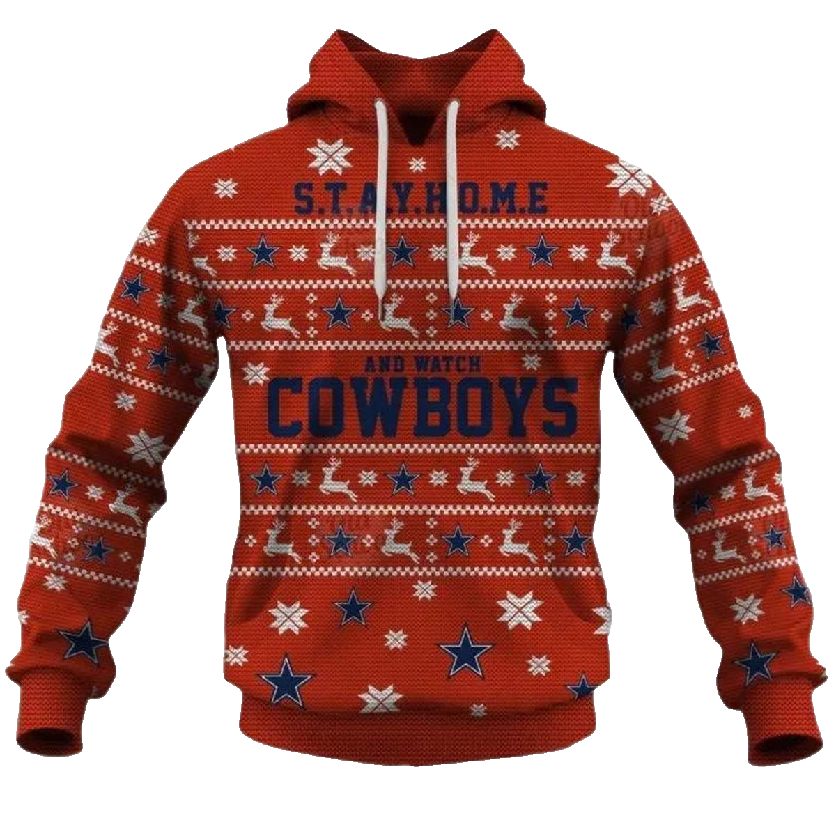 Personalize Dallas Cowboys Ugly Christmas Sweater Style 2025 AOP Hoodie - Moonbestprint