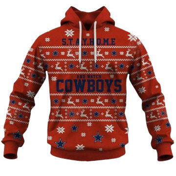 Personalize Dallas Cowboys Ugly Christmas Sweater Style 2025 AOP Hoodie - Moonbestprint