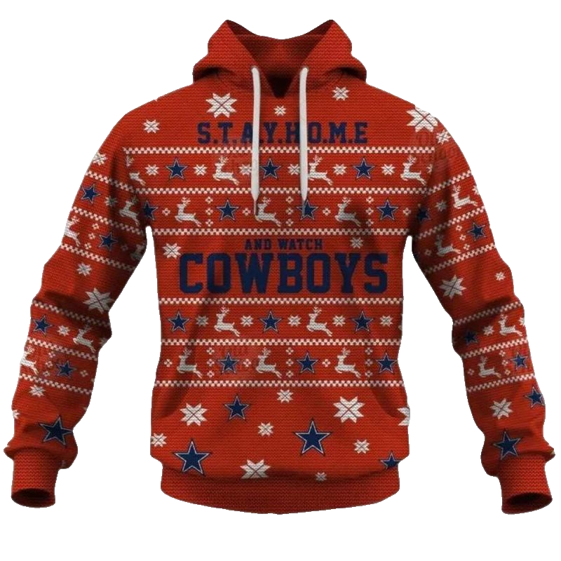 Personalize Dallas Cowboys Ugly Christmas Sweater Style 2025 AOP Hoodie - Moonbestprint