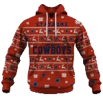 Personalize Dallas Cowboys Ugly Christmas Sweater Style 2025 AOP Hoodie - Moonbestprint